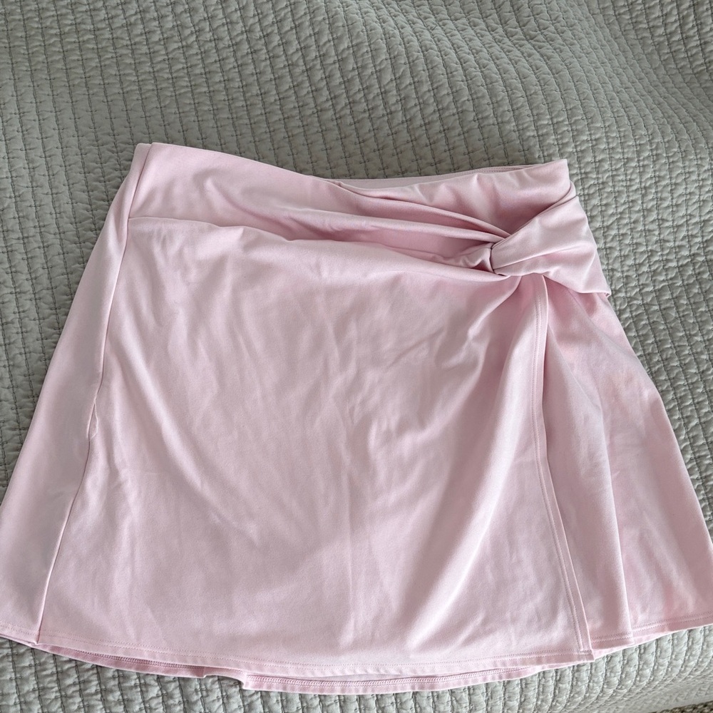Target Light Pink Knot-Detail Skater Skirt (shorts underneath)